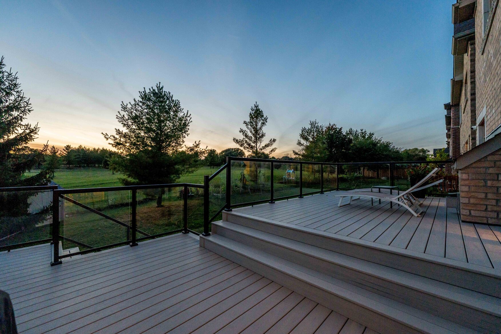 View of greenspace from deck patio